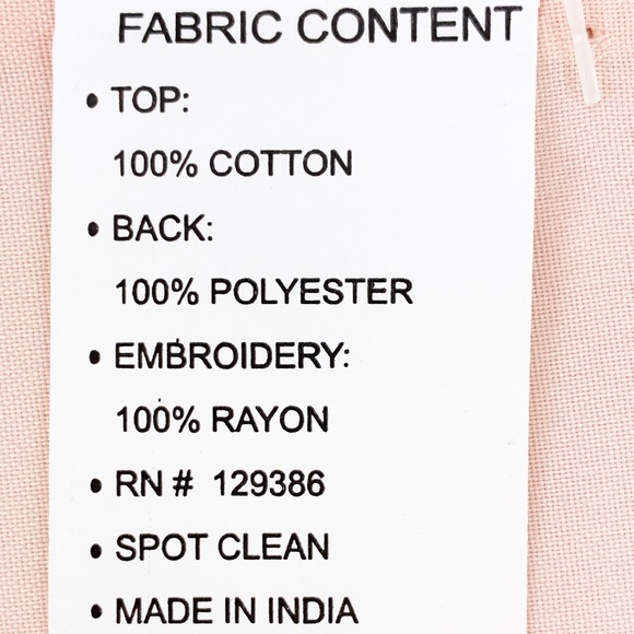 Blush Pink Linen & Chenille Placemat - Picture 6 of 6